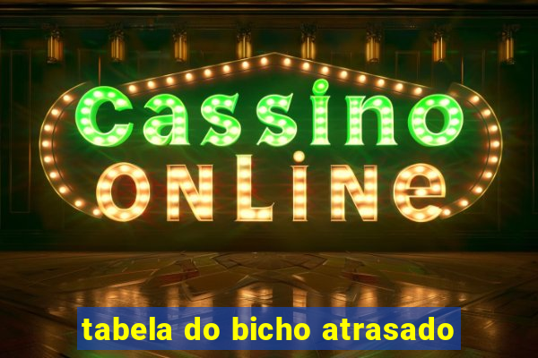 tabela do bicho atrasado